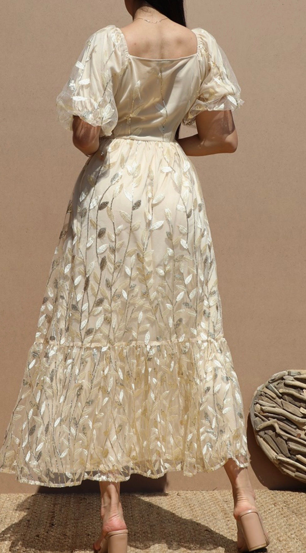 Sequins Mesh Long Dress